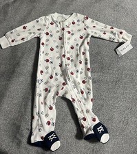 NEW CARTER'S FLEECE PAJAMA SLEEPER 1-PC BOY'S 6 MONTHS SPORTS BALLS NWT