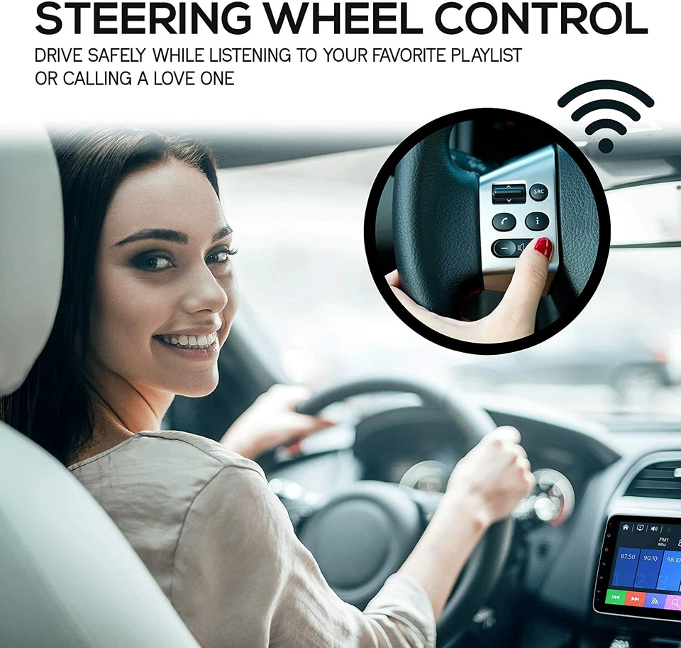 10.1-Inch Single DIN Car Stereo - Bluetooth Indash Car Stereo Touch Screen RCVR - Image 2 of 4