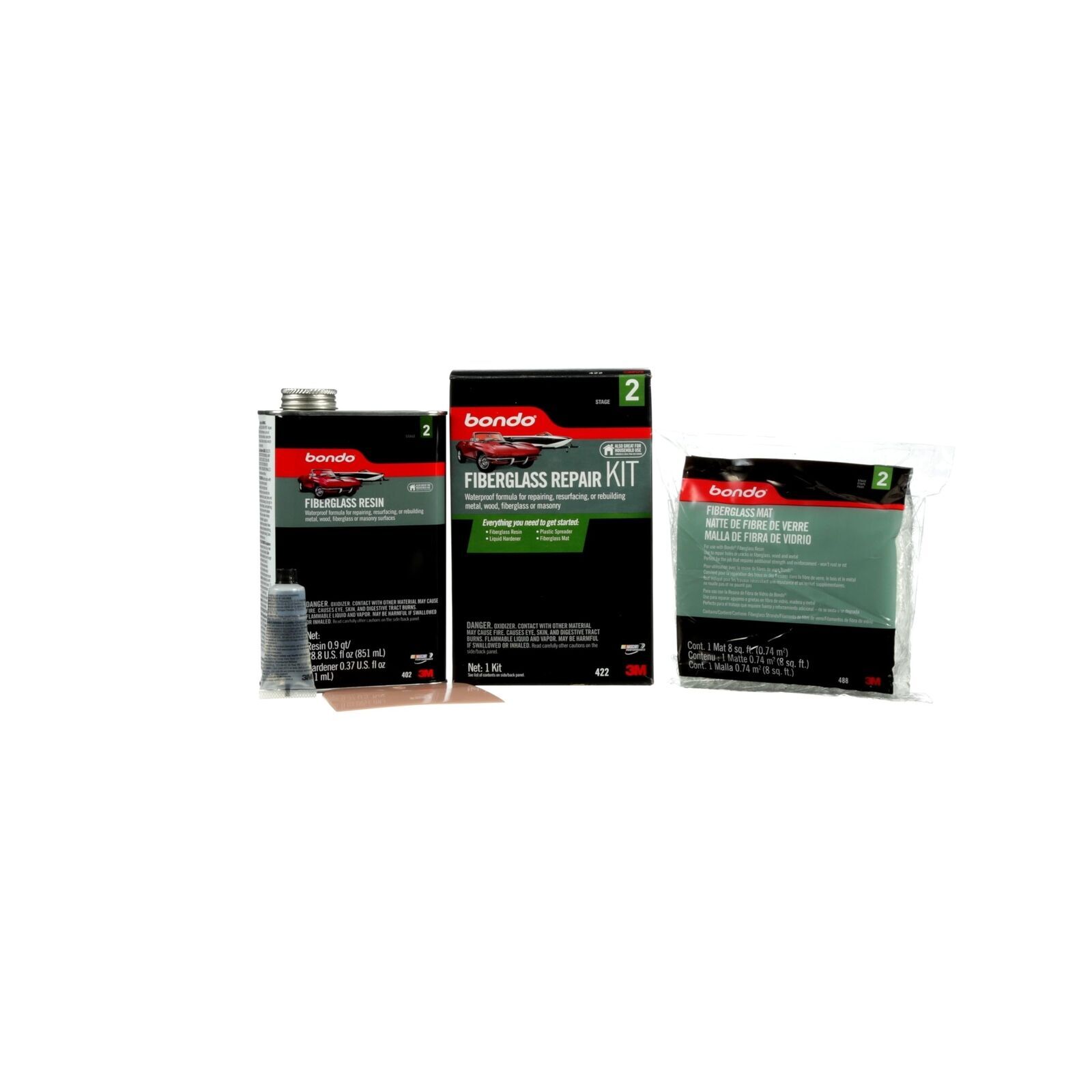 Bondo Fiberglass Resin Repair Kit, 00422, 0.9 Quart 76308004224 eBay