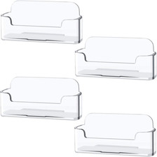Clear Plastic Business Card Holder,Acrylic Business Card Display 4 Pack