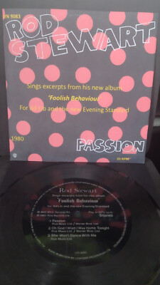 1980 FLEXI DISC - ROD STEWART-'SINGS EXCERPTS FROM ' FOOLISH BEHAVIOUR'.MINT