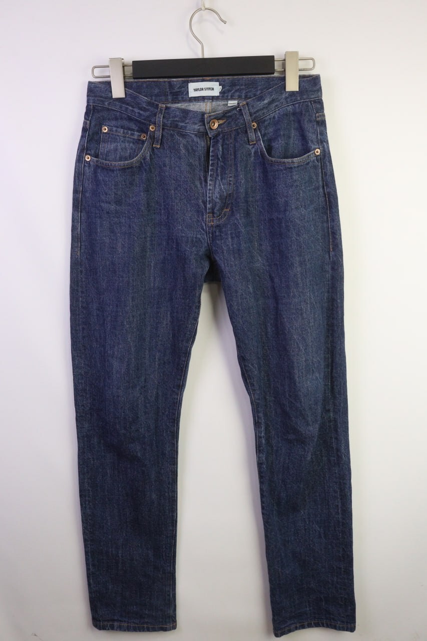 TAYLOR STITCH Denim DEMOCRATIC Regular Straight Jeans Size 30 Zip Fly