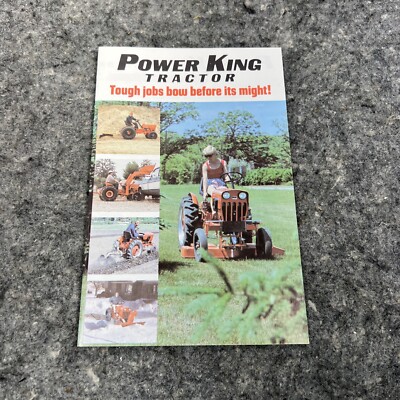 Vtg Original 1980 POWER KING ''Tough Jobs Bow Before It's Might!'' BROCHURE