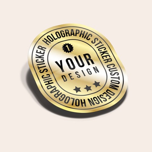 50/100/200/500 Custom Die Cut Gold Metallic Vinyl Stickers Personalized Decal - Picture 4 of 23