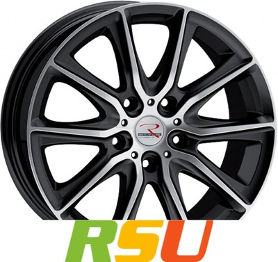 R-Style Wheels SR13 black front polished 8x17'' ET50 LK5 120 ML 65.1 Alufelgen...
