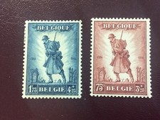 ICOLLECTZONE Belgium B123-124 VF hinged