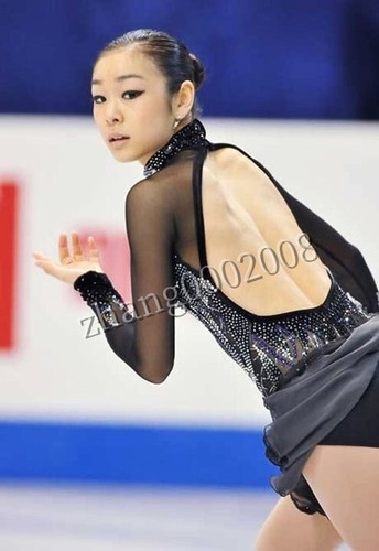 Shiny Ice Figure Skating Dress.Competition Acrobatic Twirling Baton Dance Outfit - Picture 2 of 8