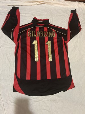 Alberto Gilardino Adidas AC Milan 1899 Bwin Long Sleeve Jersey