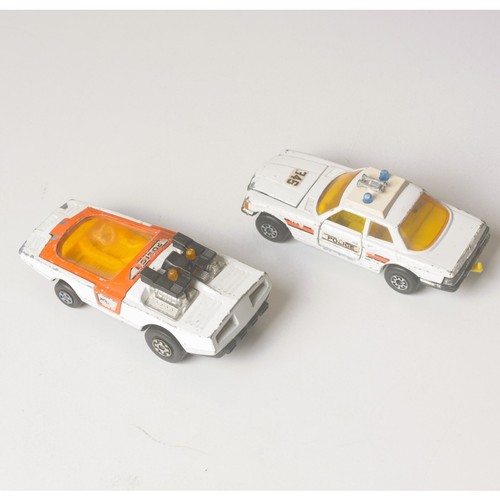 2x Matchbox Speed Kings, Police, Bandolero, 350 SLC Mercedes, '72 '74, Playworn - Bild 3 von 23