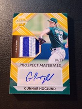 2022 Panini Elite Extra Edition-Relic Auto Gold Gunnar Hoglund A's #'d 10/10!