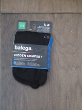BALEGA HIDDEN COMFORT NO SHOW TAB SOCKS IN BLACK SIZE SMALL NEW