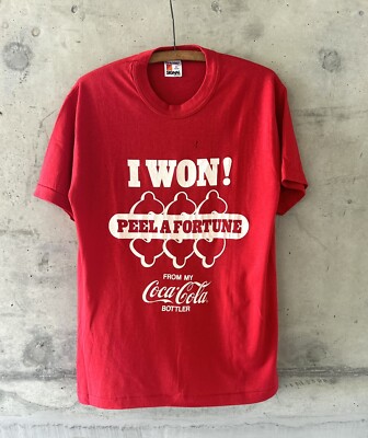 Vintage Coca Cola Shirt 80s Coke Spell Out Graphic Tee Single