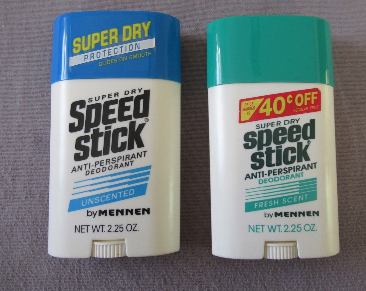 2) NOS Vintage 1980s Speed Stick Anti-Perspira/Deodorant Unscented 