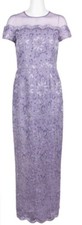 JS Collections Sequin Lace Evening Gown Dress Color Smokey Violet Size 2
