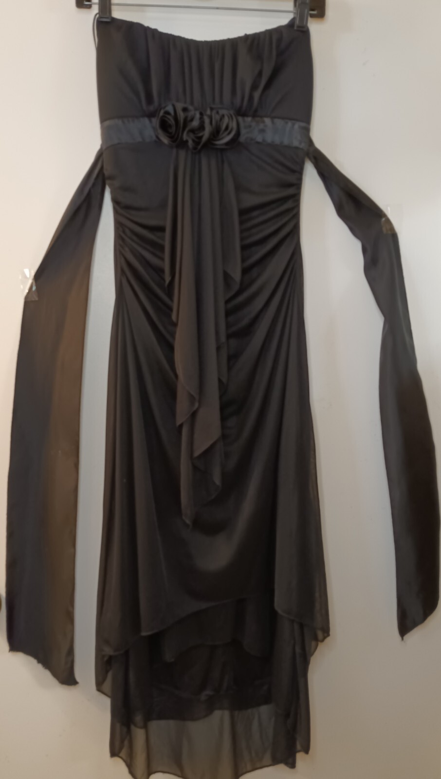 Ruby Rox Evening Dress Black Sheer Waterfall Part… - image 5