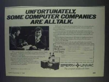 1980 Sperry Univac Computers Ad - Are All Talk