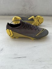 Nike Mercurial Vapor 12 Elite FG Gray Yellow Football Cleats Boots US8 UK7 EUR41