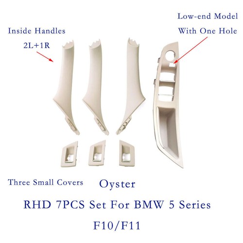 For BMW 5 Series F10 7PCS Inner Door Pull Handle Window Lift Panel Oyster RHD UK - Picture 2 of 4