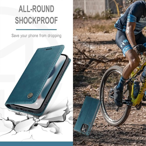 Funda tipo billetera de cuero con soporte abatible para iPhone 15 Plus 15 Pro Max - Imagen 6 de 12