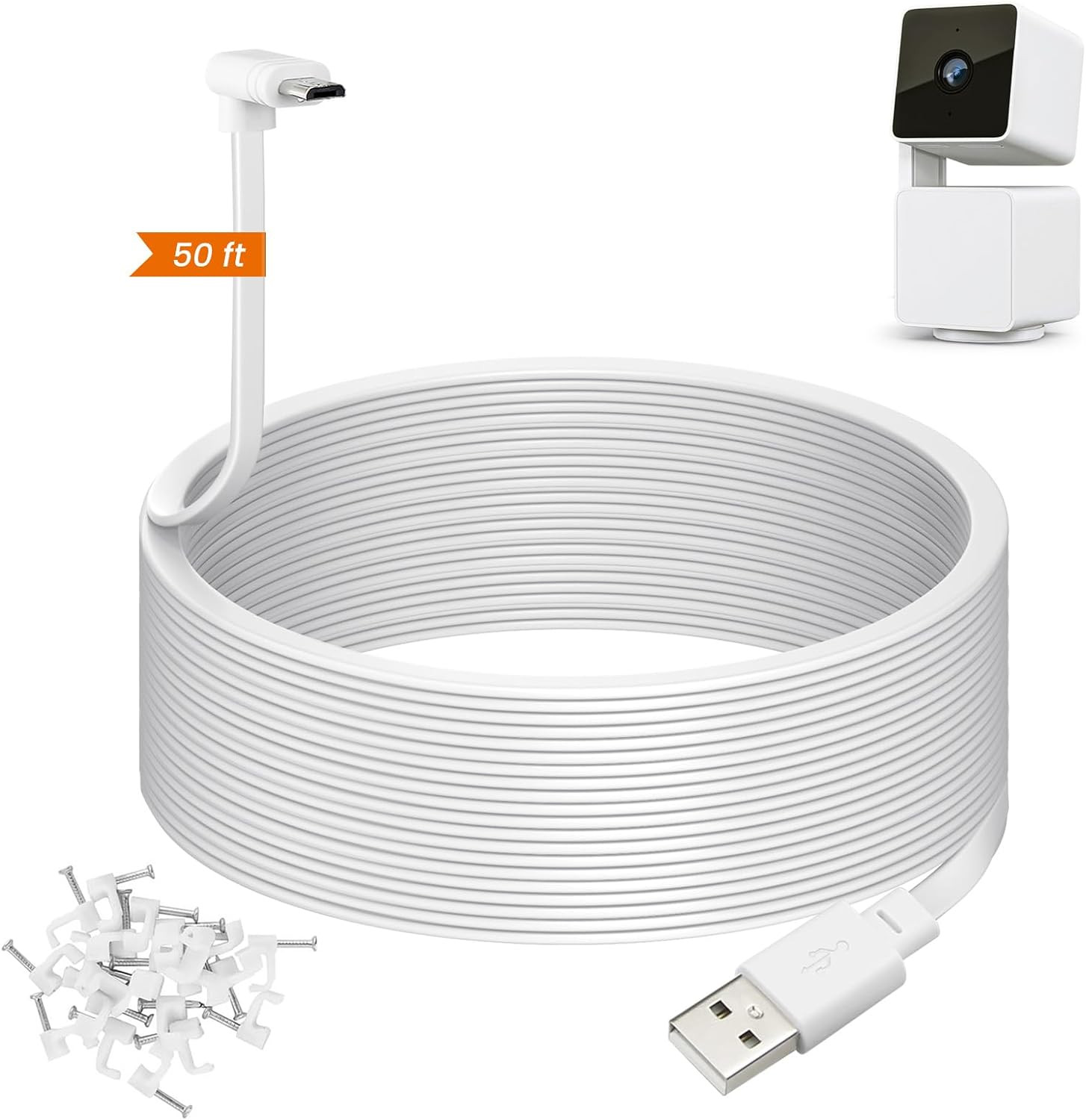 Micro Usb Cable Wyze Replacement Cord Wyze Solar Panel Adapter 10m