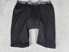 The North Face Cycling Shorts Men 34 Black Liner Polyester Spandex Blend Padded