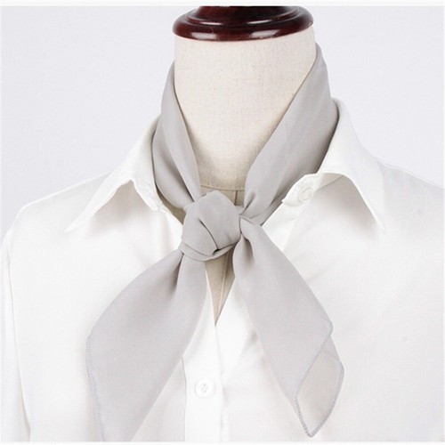 HOT Small Square Scarf Women's Chiffon Print Solid Color Garden 65CM Silk Scarf - Picture 25 of 30