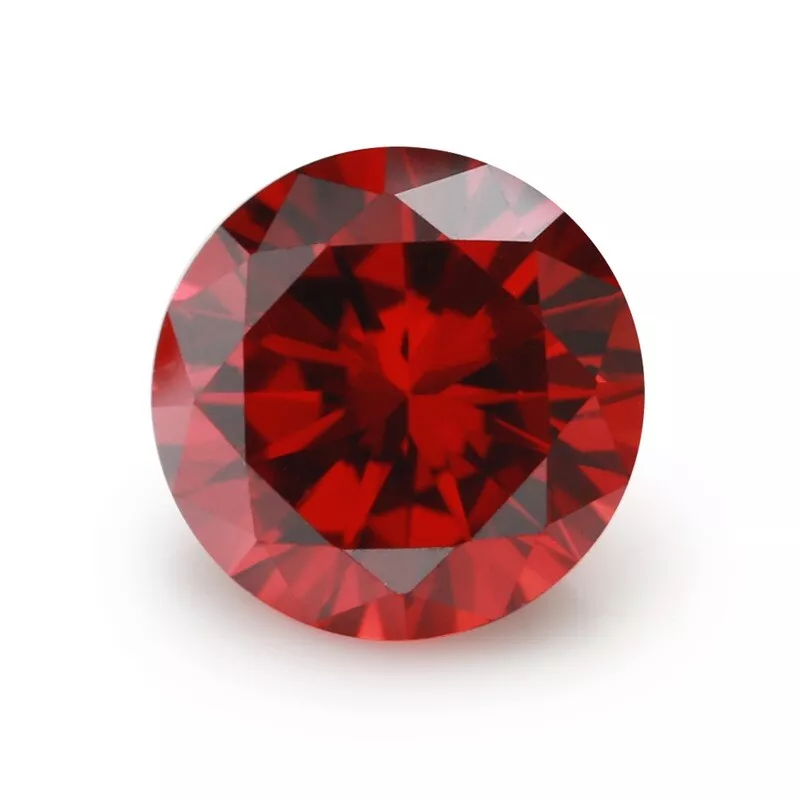 Garnet Coloured Cubic Zirconia Faceted Stones