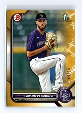 2022 Bowman Draft 1st Edition Carson Palmquist BD-31 Gold #/50 Colorado Rockies
