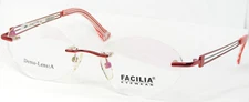 FACILIA EYEWEAR HK 1269-01 BURNT RED EYEGLASSES GLASSES RIMLESS 51-17-135mm