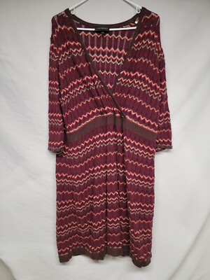 Lane Bryant Burgundy V-Neck Knit Sweater Dress (Size 26/28) | eBay