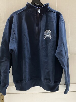 North Carolina Tar Heels 10inch Zip Up Men's Navy (RICK) Pressbox Jacket Large