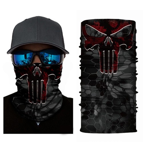 4pc Skull US Flag Multi-functional Sun Protection Bandana Fishing Outdoor - Picture 2 of 7