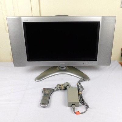 Sharp LC-22SV2U LCD TV 22'' Tested Working 16:9 Retro Gaming w/ Remote 2004 Wide