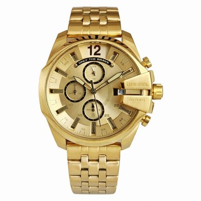 Diesel Baby Chief Uhr DZ4565 Herren Chronograph Goldfarben Edelstahl NEU OVP