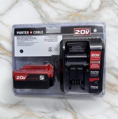 #ad #ad PORTER CABLE Rapid Charger amp; 20V Lithium Battery Red Power Tool Set $95.00