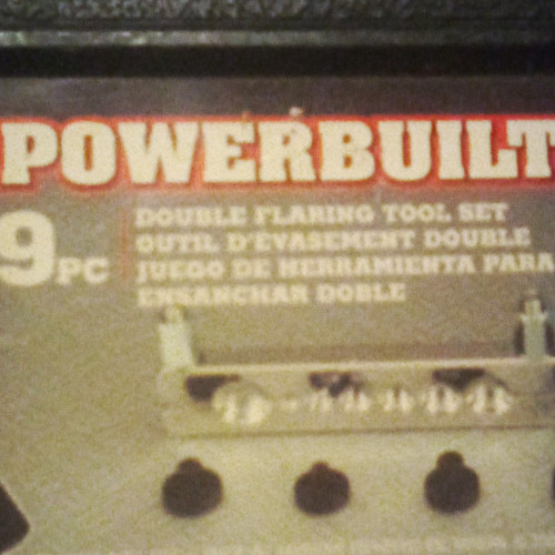 Powerbuilt 9pc Double Flaring Tool Set 45° for 3/16-1/2 in Pipe, 648511