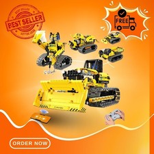 5-in-1 Robot Building Kit, 452-Piece App  Remote Control Engineering Toy