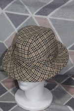 Greenwoods Mens Check Tweed Trliby Hat Cap - Size Medium M (BX11)
