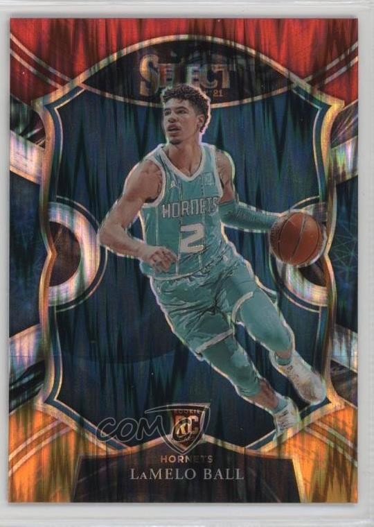 2020-21 Panini Select Concourse Red White Orange Flash Prizm Lamelo Ball #63