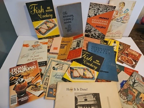 Lot of 25 Vintage Cooking Pamphlets Recipe Booklets