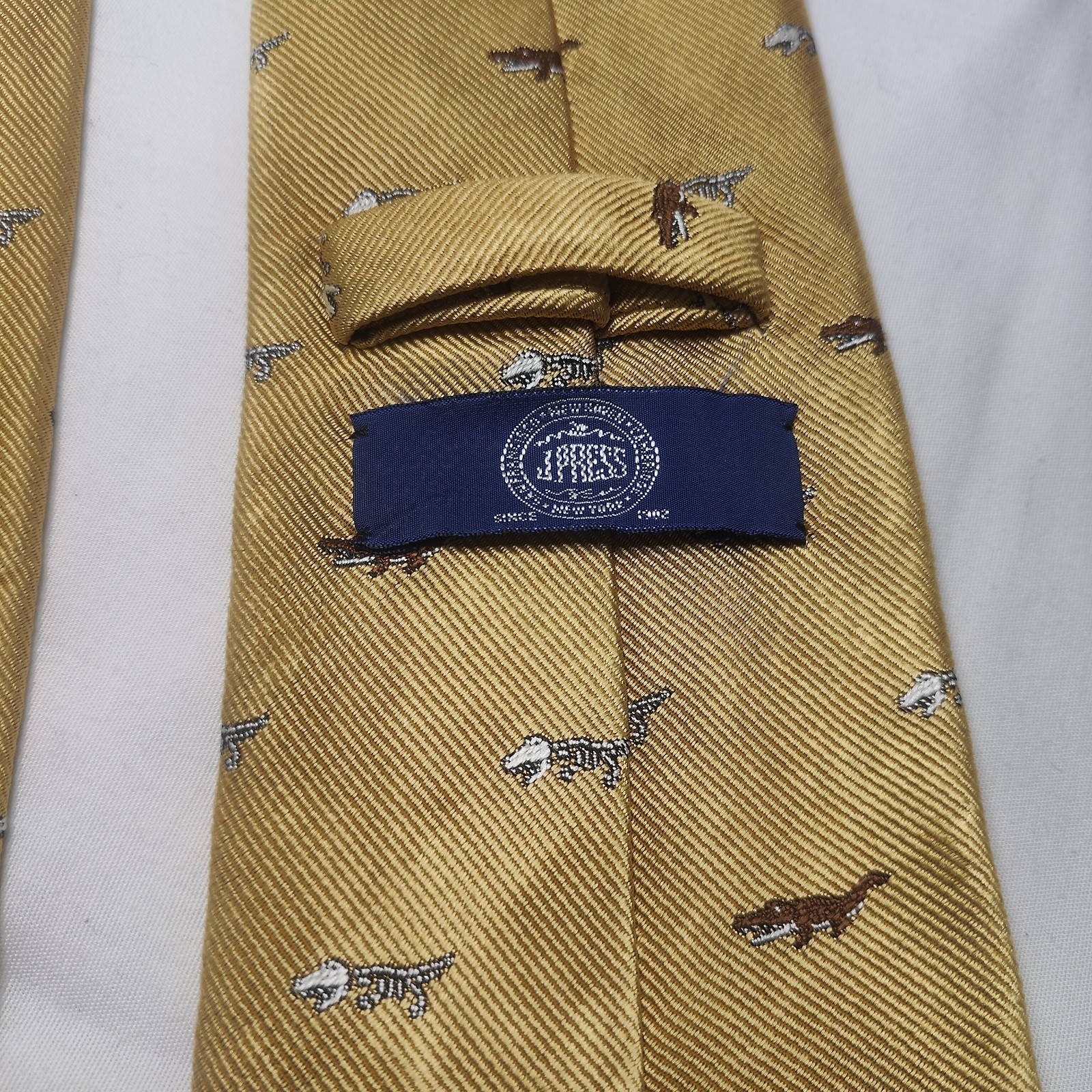 Men's Gold Alligator Animal Pattern 100% — view 4