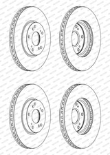 2x FERODO 296mm BREMSSCHEIBEN BELÜFTET VORNE passend für HONDA ACCORD | DDF1775C