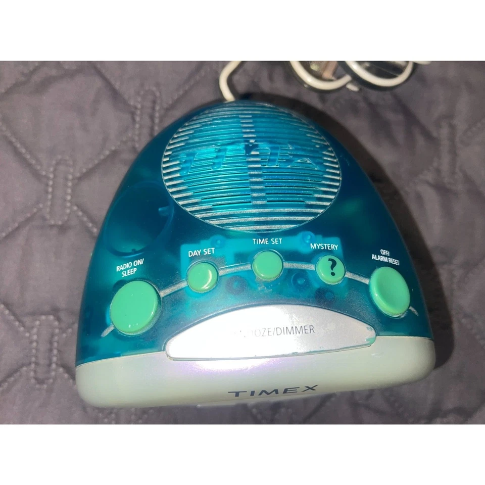 RARO Reloj Despertador Vintage Timex TX-40L TMX Rock N’ Roll Translúcido Frutiger Aero Foto 3 de 4