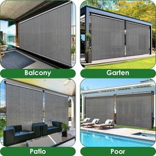 Senkrechtmarkise Sichtschutz Außenrollo Sonnenschutz Markise Balkonrollo HDPE180