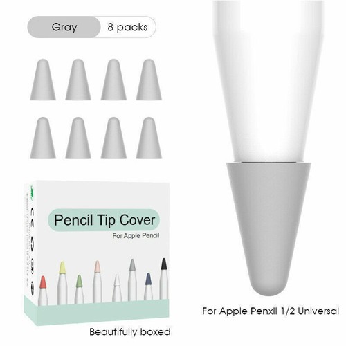8PCS Silikon Touch Pen Nib Case Tip Schutzhülle für Apple Pencil 1st 2nd - Bild 17 von 21