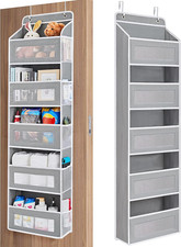 over the Door Organizer Storage, 5 Shelf Hanging Door Organizer with 5 Large Cap
