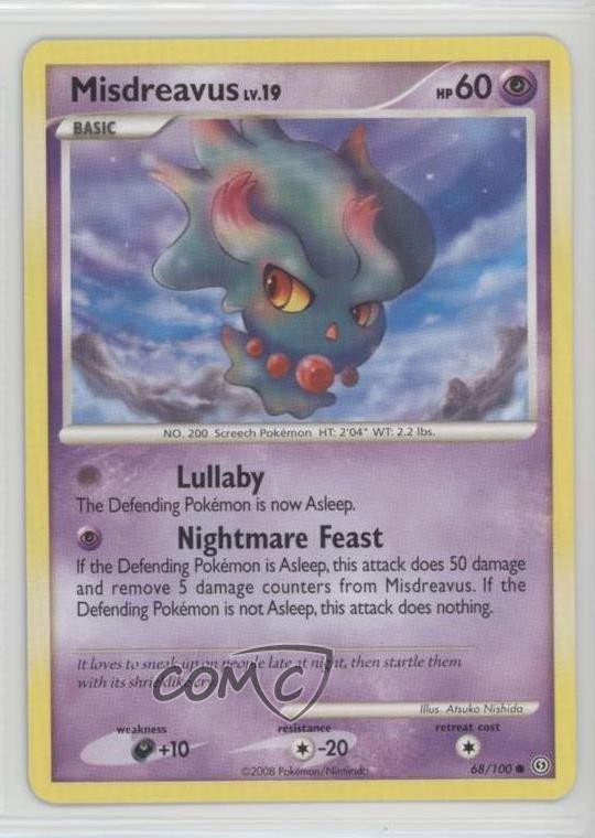 Misdreavus Pokémon Diamond & Pearl Stormfront #68 2008