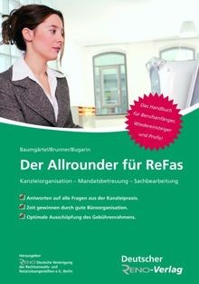 Arbeitsplatz ReFa: Der Allrounder: Kanzleiorganisation -... | Buch | Zustand gut