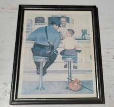 Norman Rockwell 1972 Vintage "The Runaway" Mini Poster Color Art Lithograph 
