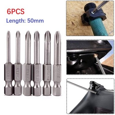 Schraubendreher Bits Einzelkopf 50 mm / 2 Zoll lang 6,35 mm / 1/4'' hohe Härte
